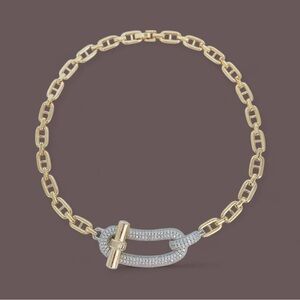 Elegant Gold and Crystal Necklace